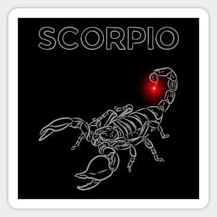 Scorpio | Evil Red Lighted Nail Scorpion Sticker